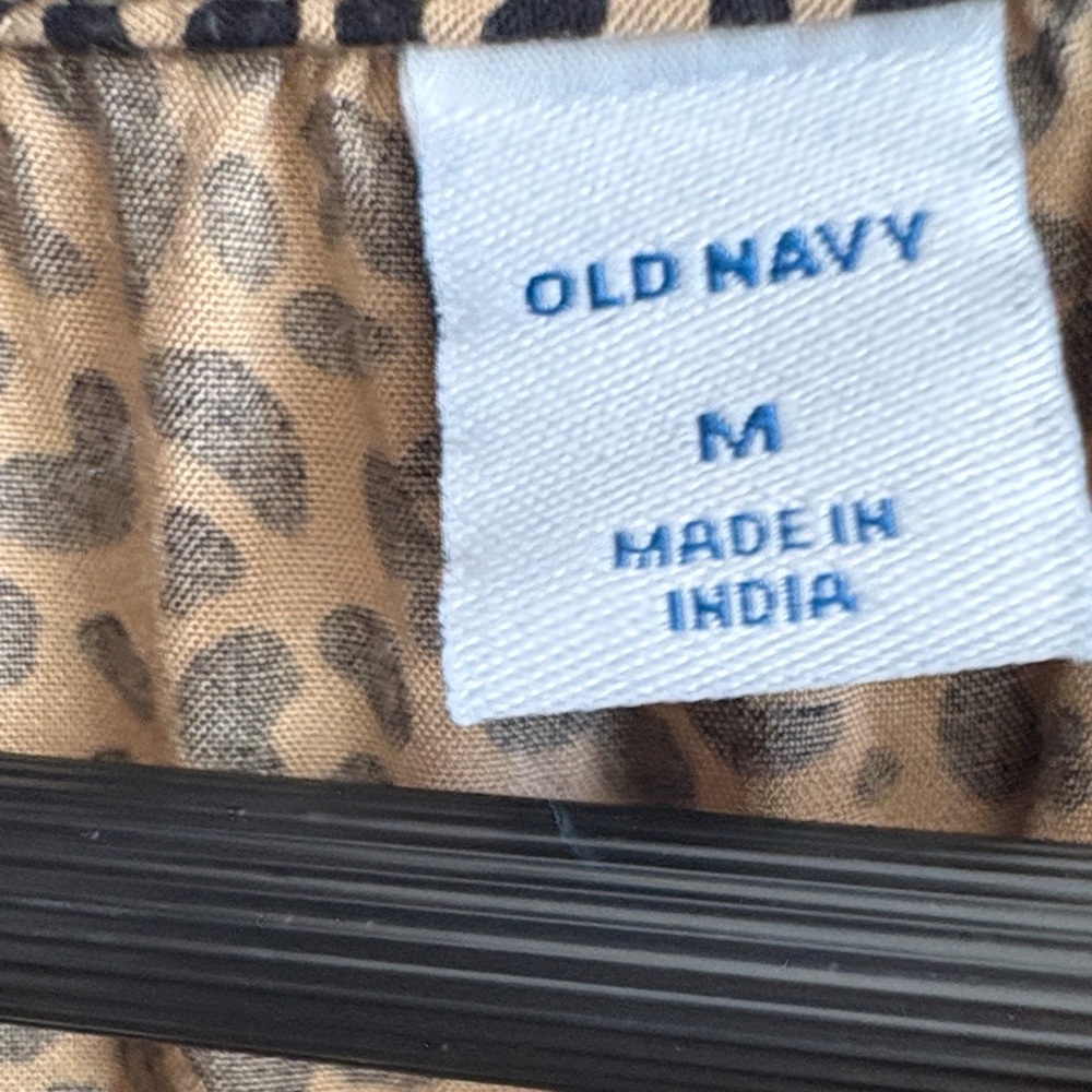 Old Navy Leopard Print Blouse - Black and Tan - Picture 3 of 4